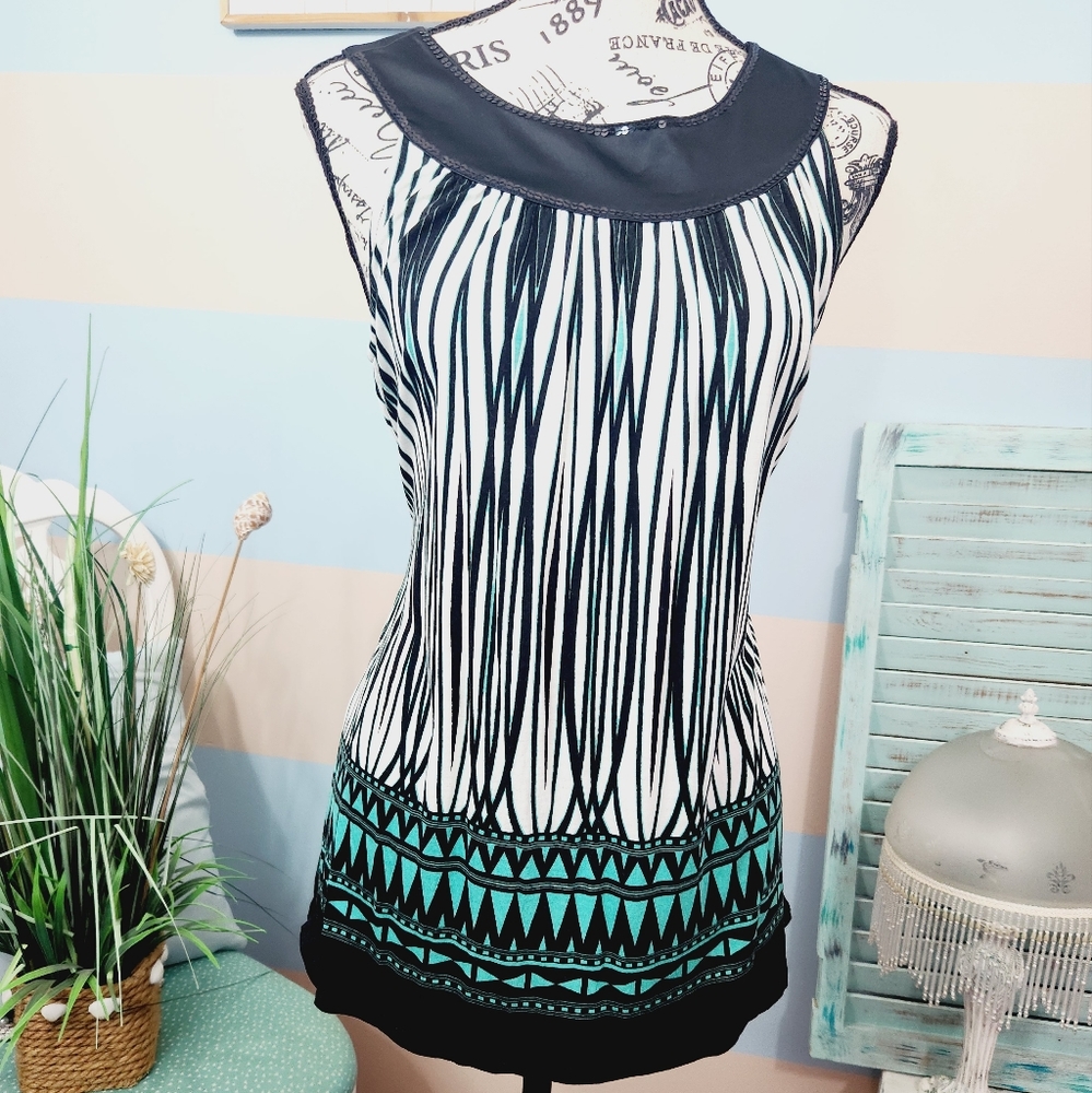 Express Sleeveless Print Blouse